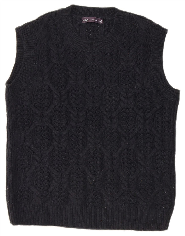 Marks & Spencer Γυναικείο γιλέκο Tank Top UK 14 Medium Navy Blue Acrylic