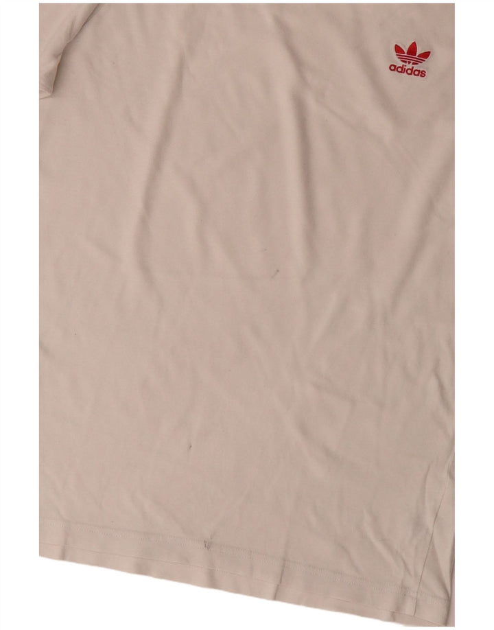 Ανδρικό T-Shirt Adidas Top Larg off White Βαμβακερό