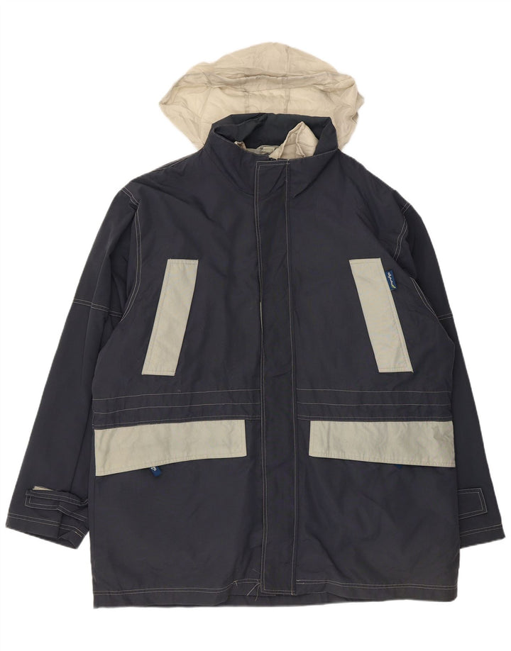 AUSTRALIAN L'ALPINA Ανδρικό παλτό αντιανεμικό UK 42 XL Navy Blue Polyester