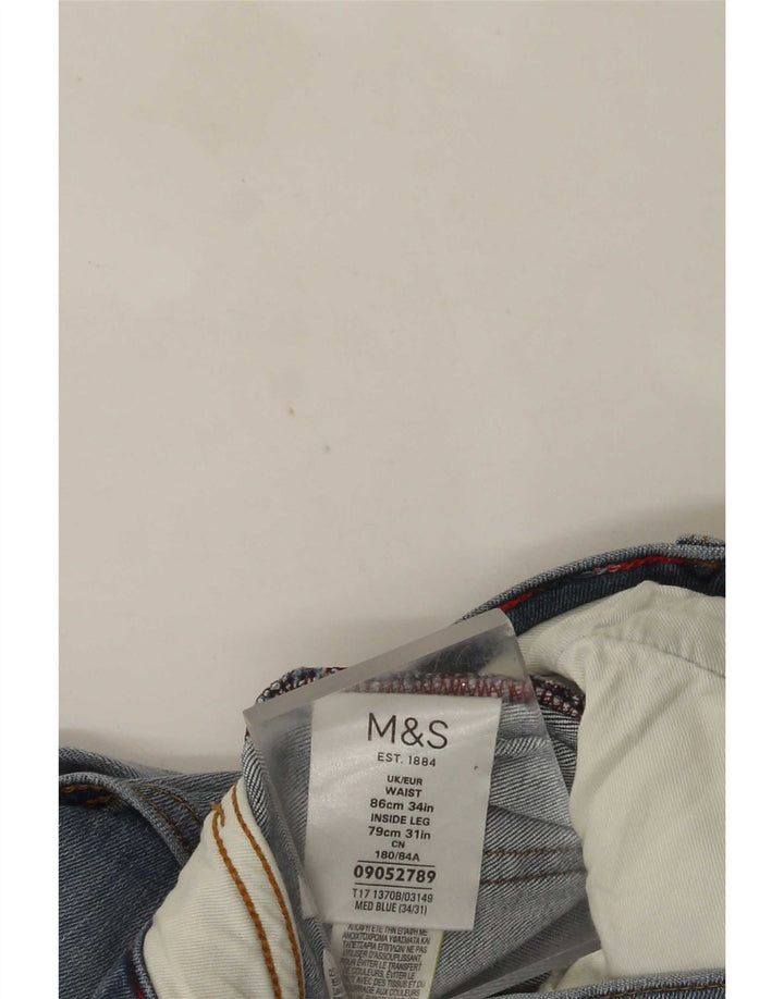 Ανδρικό Slim Jeans Marks & Spencer W34 L31 Blue Cotton