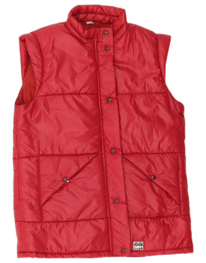 Vintage Γυναικεία Επένδυση Gilet IT 46 Large Red Polyamide