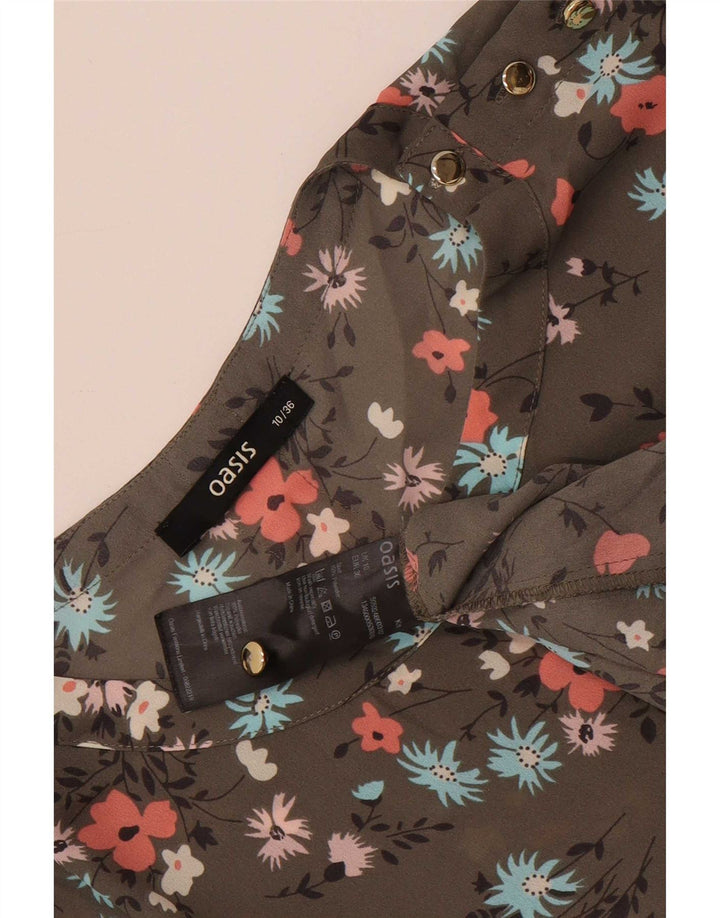 Γυναικεία μπλούζα Oasis Oversized Top UK 10 Small Khaki Floral Polyester