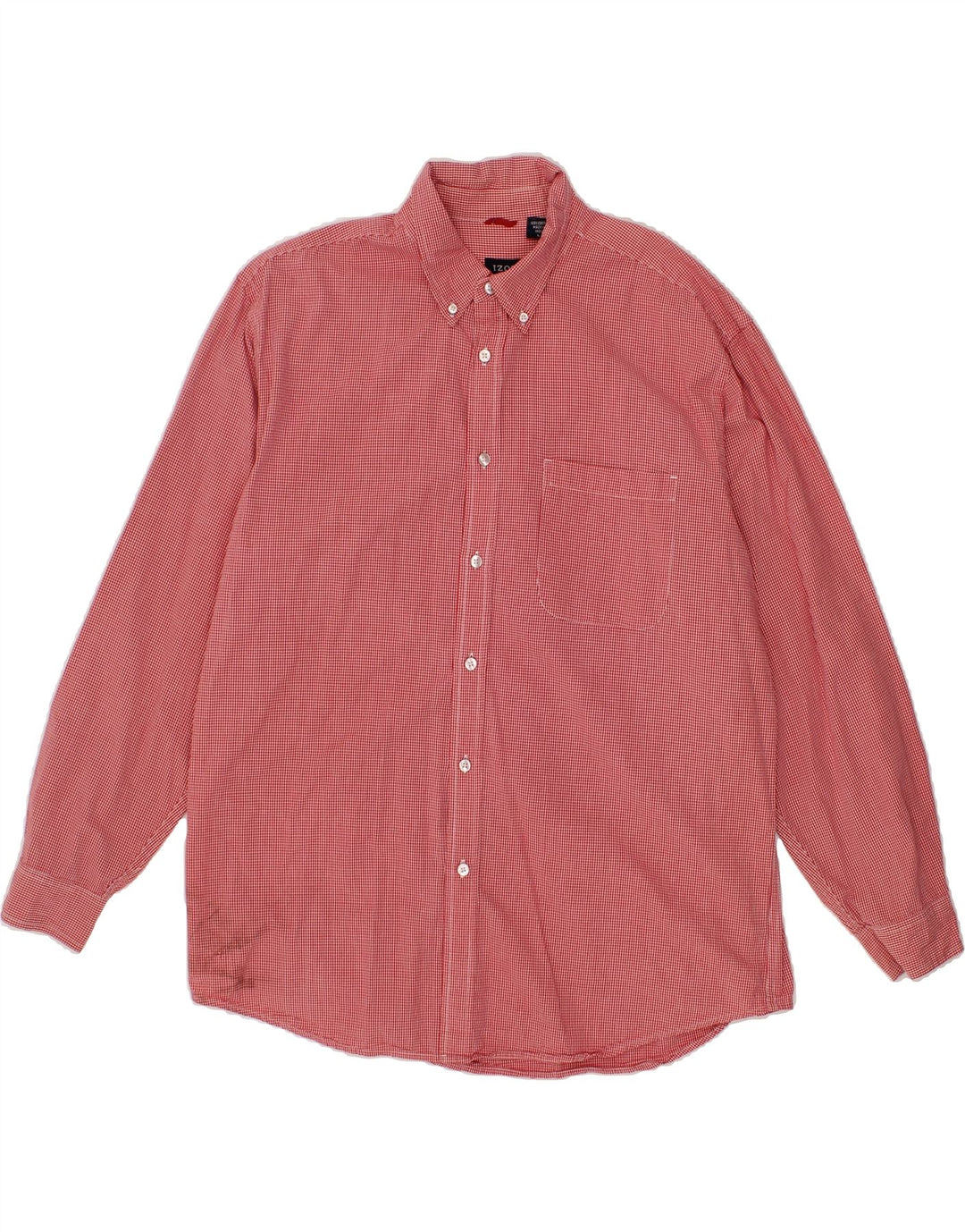 IZOD Mens Shirt Large Red Check Cotton Vintage Izod and Second-Hand Izod from Messina Hembry 
