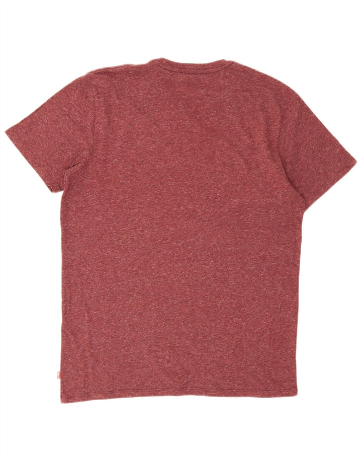 Ανδρικό γραφικό T-Shirt Levi's Top Medium Burgundy Flecked