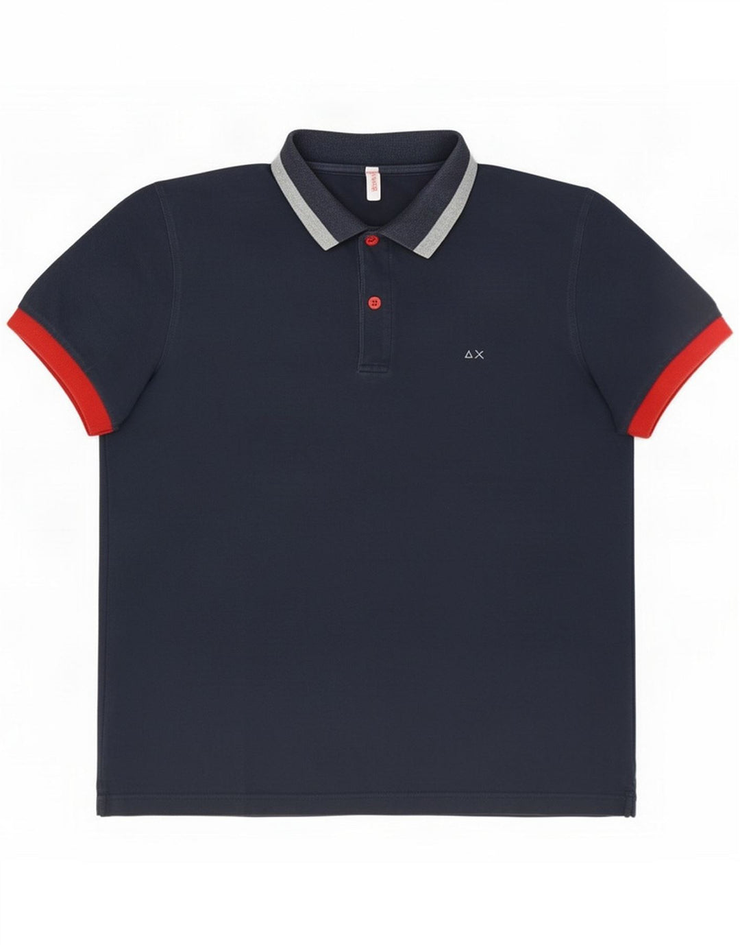 Sun68 Ανδρικό πουκάμισο Polo Medium Navy Blue Colourblock