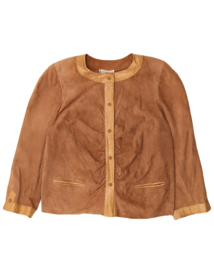 Bruno Magli Γυναικείο Suede Jacket UK 14 Large Brown