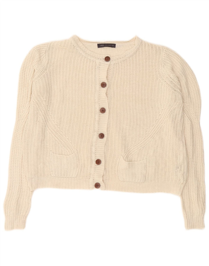 Marks & Spencer Γυναικεία ζακέτα Crop UK 10 Small Off White