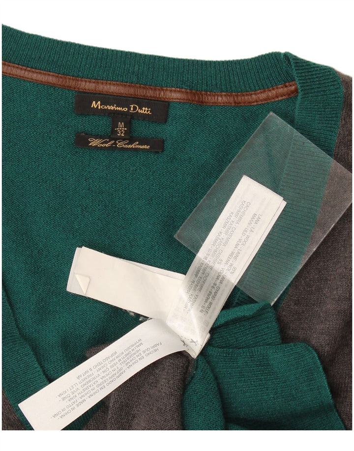 Massimo Dutti Γυναικείο πουλόβερ ζακέτα UK 14 Μαλλί μεσαίου πράσινου χρώματος