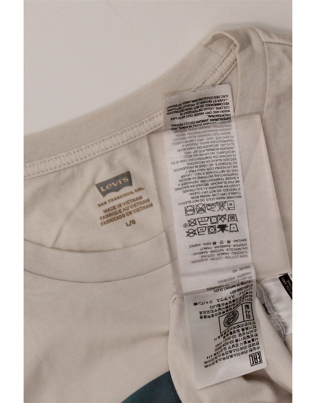 Ανδρικό γραφικό μπλουζάκι LEVI'S Μπλουζάκι μεγάλο σε λευκό βαμβακερό