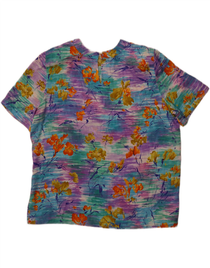 DIANA BENTALLS Womens Blouse Top IT 51 XL Multicoloured Floral Polyester