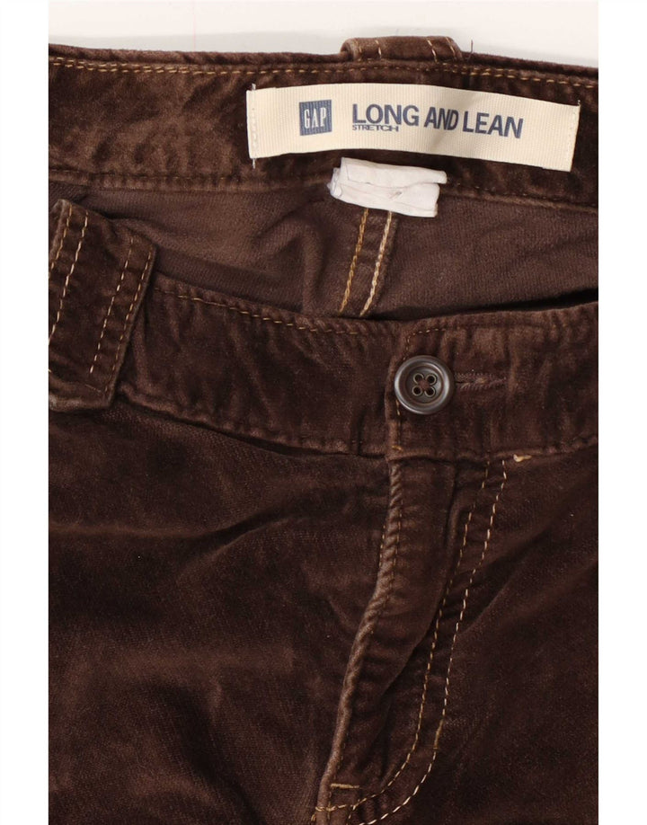 Gap Γυναικείο Stretch Bootcut Velor Casual Παντελόνι W30 L30 Καφέ