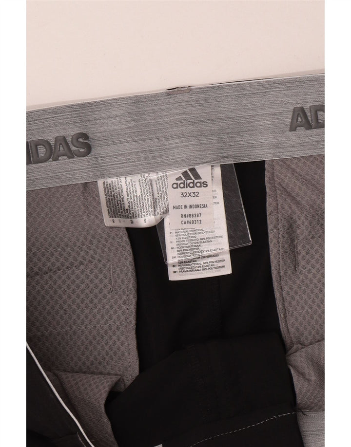 Ανδρικό παντελόνι Chino Adidas Slim W32 L32 Μαύρο πολυεστέρα