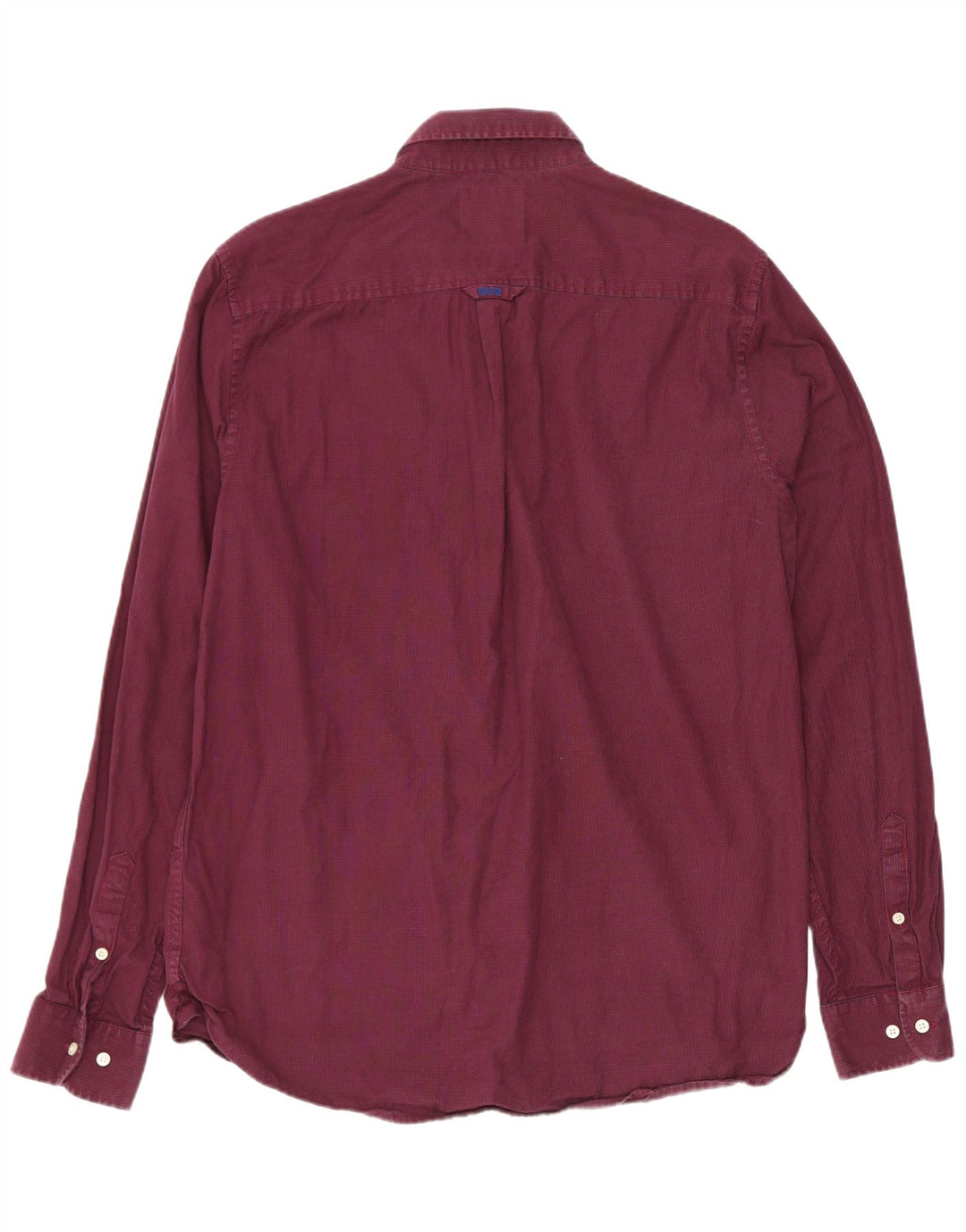 Ανδρικό πουκάμισο Superdry Μεγάλο Βουργουνδί Houndstooth Βαμβακερό