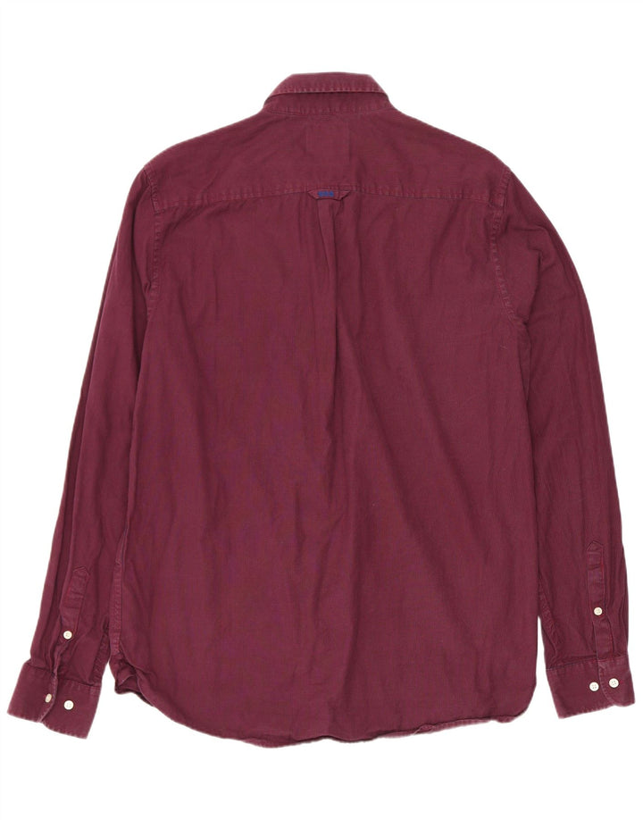 Ανδρικό πουκάμισο Superdry Μεγάλο Βουργουνδί Houndstooth Βαμβακερό