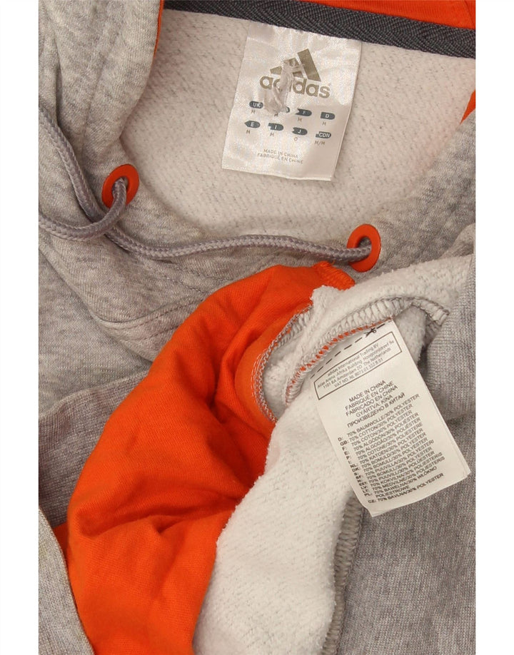 Adidas Ανδρικό Hoodie Jumper Μεσαίο γκρι βαμβακερό