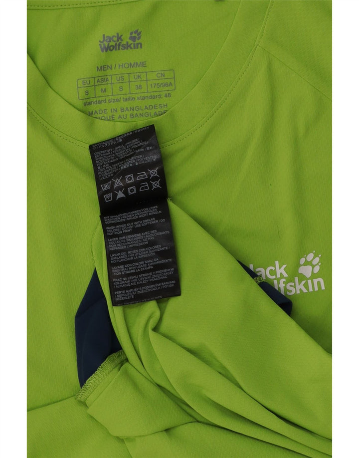Ανδρικό μπλουζάκι Jack Wolfskin Top Small Green Colourblock Polyester
