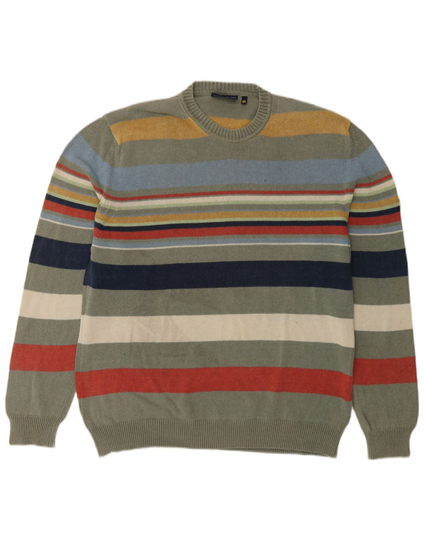 Ανδρικό πουλόβερ Navigare Crew Neck Jumper XL Πολύχρωμο βαμβακερό ριγέ
