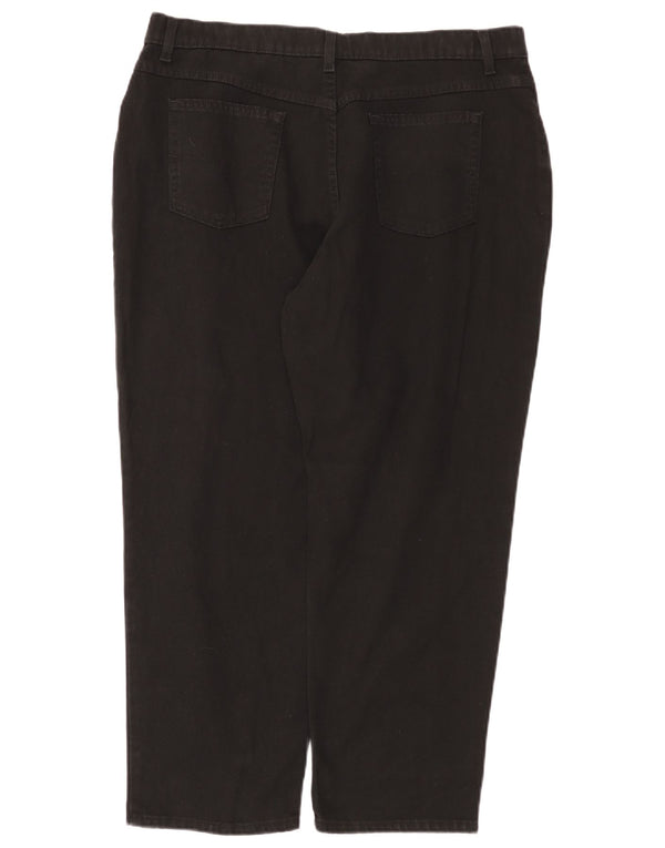 Marks & Spencer Womens Tapered Casual Trousers UK 20 2XL W38 L26 Black