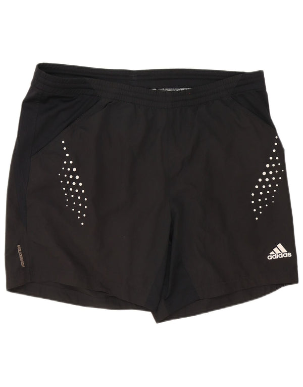 Adidas Mens Clima 365 Sport Shorts Large Black Spotted Polyester
