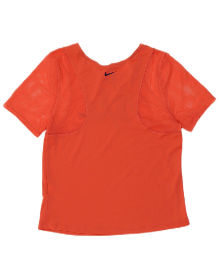 Γυναικείο γραφικό T-shirt NIKE Dri Fit Crop Top 10 Small Orange