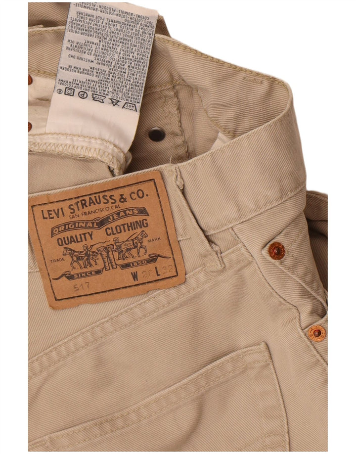 Levi's Womens 517 Bootcut Jeans W28 L32 Μπεζ βαμβακερό