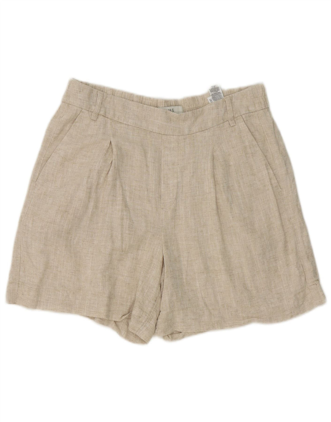 Marks & Spencer Γυναικείο σορτς Chino UK 12 Medium W32 Beige λινό