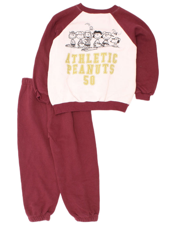 Zara Boys Graphic Ολόσωμη φόρμα 5-6 ετών μπορντό, βαμβακερό χρώμα