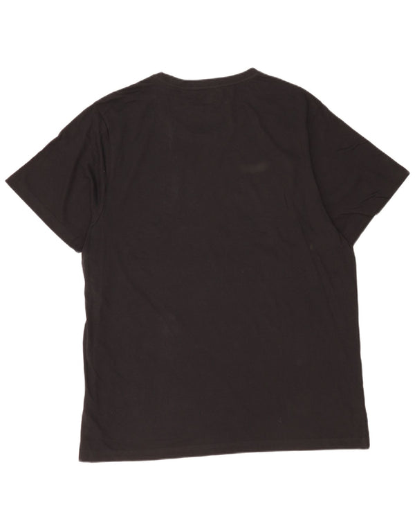 Ανδρικό γραφικό T-Shirt Hurley Top 2XL Μαύρο βαμβακερό