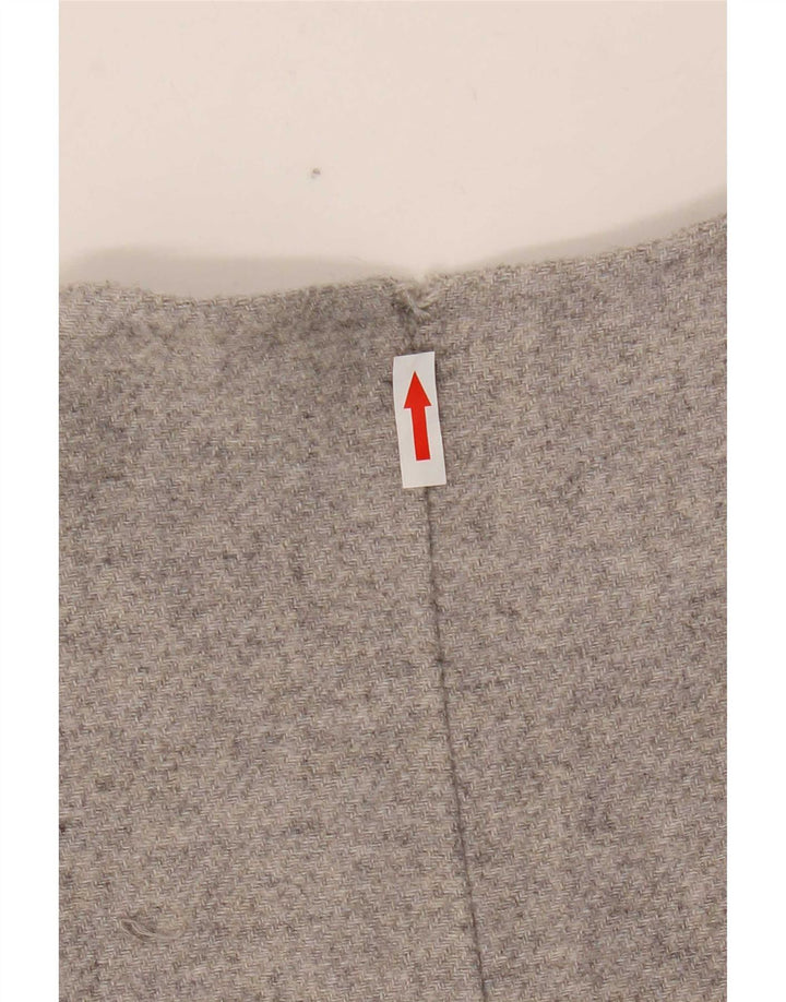 Zara γυναικείο μανίκι 3/4 υπερμεγέθη πανωφόρι UK 10 μικρό γκρι μαλλί