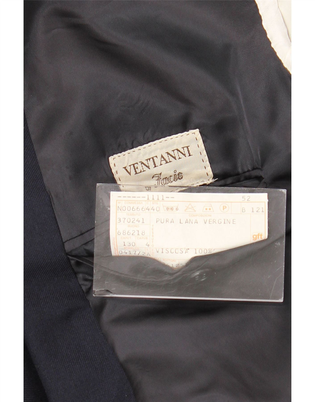 Ανδρικό μπουφάν σακάκι με διπλό στήθος FACIS IT 52 XL Μπλε παρθένο μαλλί