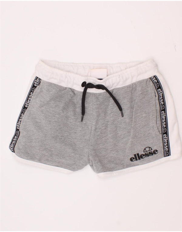 Γραφικό αθλητικό σορτς Ellesse Girls 8-9 ετών Γκρι Colourblock Βαμβακερό