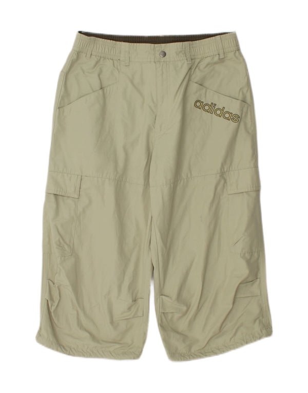 ADIDAS Womens Graphic Capri Cargo Trousers XS W28 L18 Green Polyester