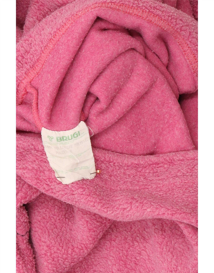 Brugi Ανδρικό γραφικό φερμουάρ με λαιμόκοψη Fleece Μικρό ροζ πολυεστέρας