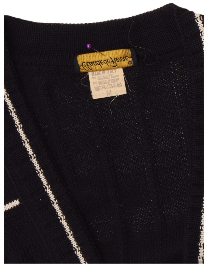 Claude De Pierre Γυναικεία ζακέτα UK 14 Medium Navy Blue γεωμετρική