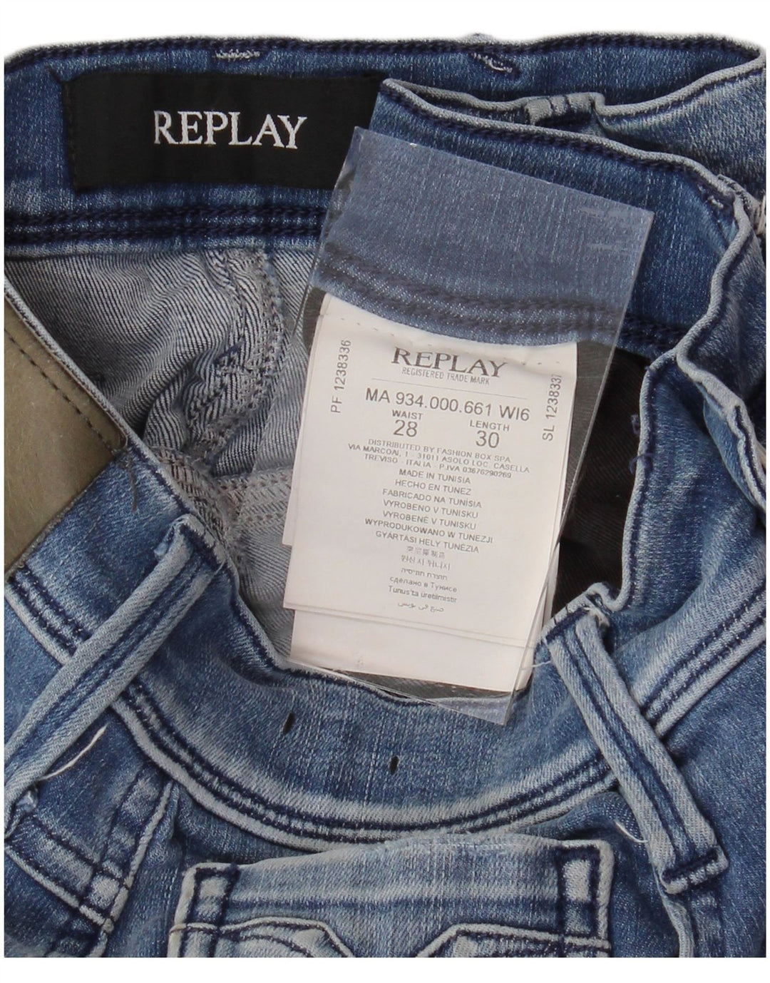 REPLAY Ανδρικό Slim Jeans W28 L30 Blue Cotton
