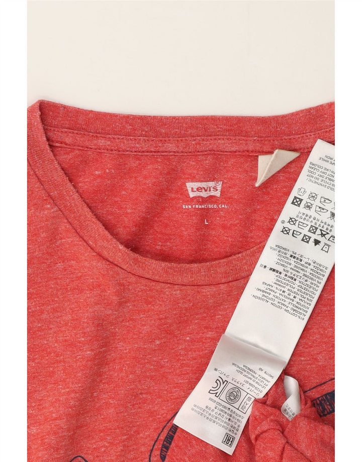 Ανδρικό γραφικό μπλουζάκι Levi's Top μεγάλο κόκκινο βαμβακερό