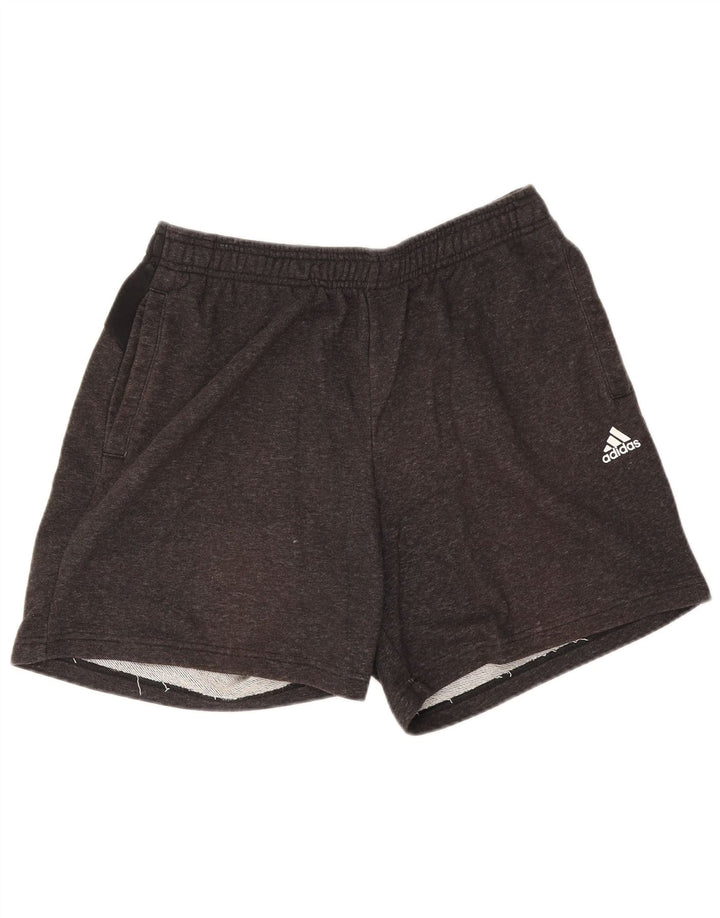 Ανδρικό αθλητικό σορτς Adidas μεγάλο γκρι βαμβακερό