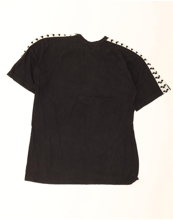 Arena Ανδρικό γραφικό T-Shirt Top Large Black Colourblock Βαμβακερό