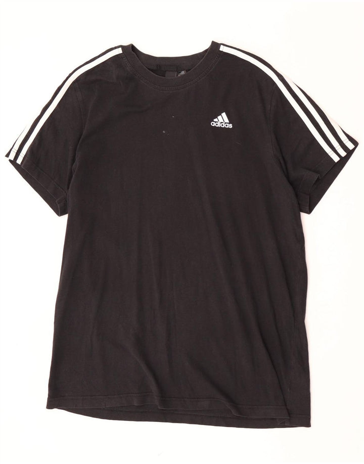 Ανδρικό T-Shirt Adidas Top μεγάλο μαύρο βαμβακερό