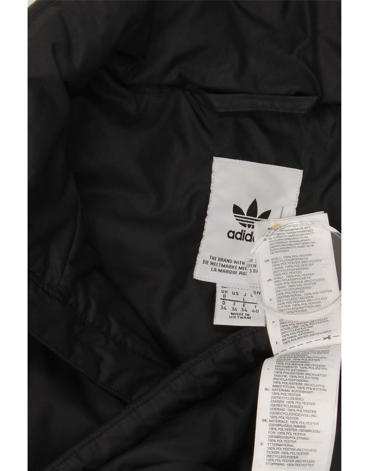 ADIDAS Womens Oversized Padded Jacket UK 8 Small Black Polyester Vintage Adidas and Second-Hand Adidas from Messina Hembry 