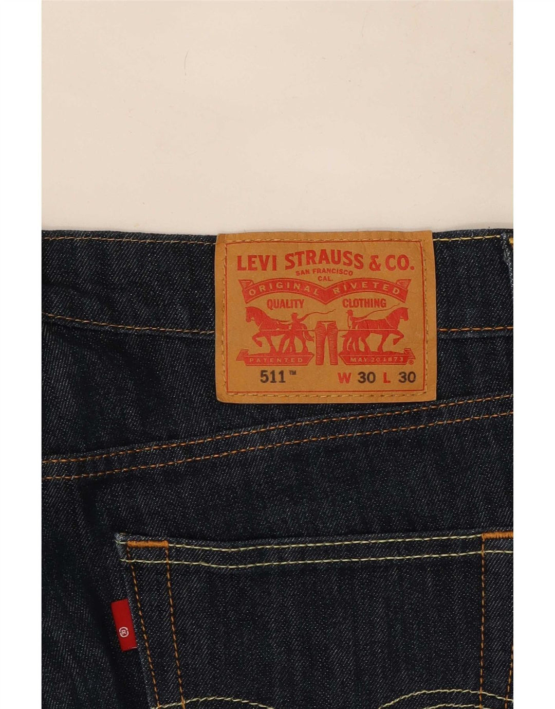 Levi's Mens 511 Slim Jeans W30 L30 Navy Blue Cotton
