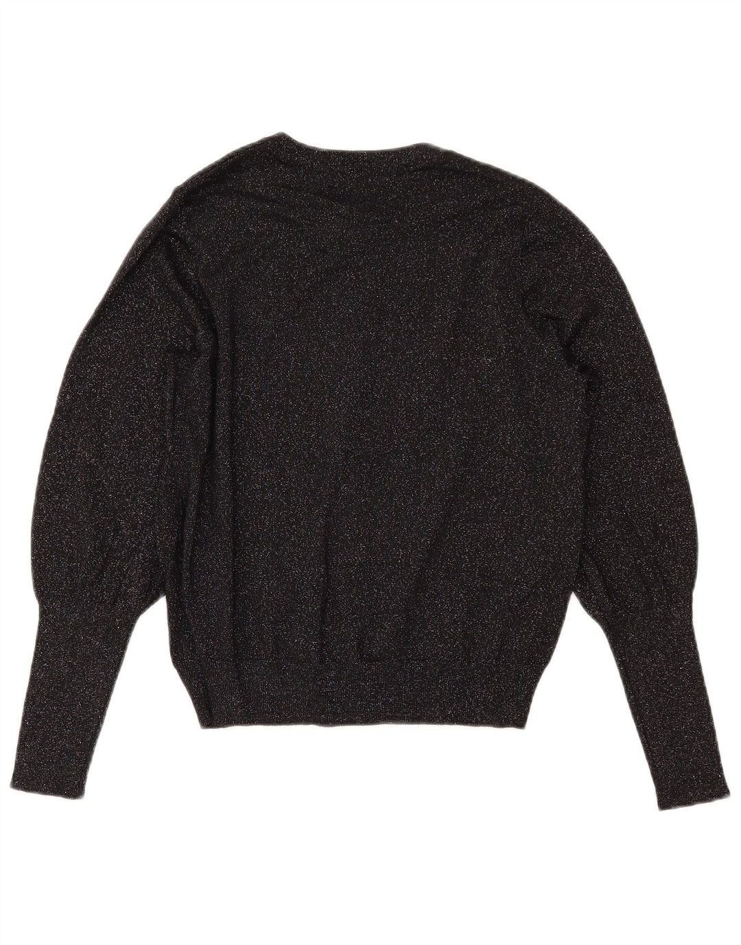 MARKS & SPENCER Γυναικείο πουλόβερ Crop Cardigan UK 14 Medium Black Flecked