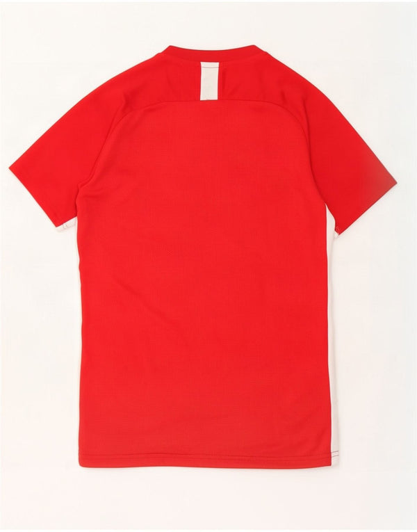 Ανδρικό T-Shirt Nike Dri Fit Top Small Red Colourblock Πολυεστέρας