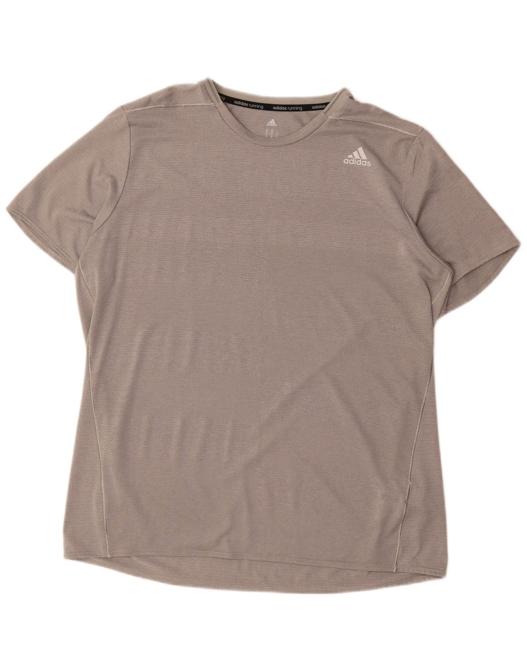 Ανδρικό T-shirt Adidas Running Top XL Γκρι ριγέ πολυεστέρα