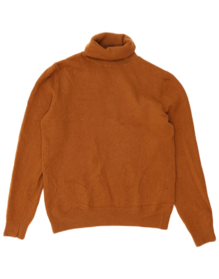 Γυναικείο μπλουζάκι Benetton Crop Roll Neck Jumper UK 12 Medium Brown