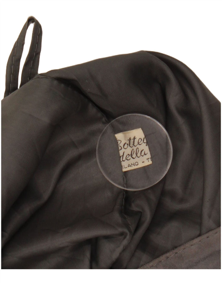 Γυναικεία Suede Φούστα VINTAGE IT 44 W27 L26 Γκρι