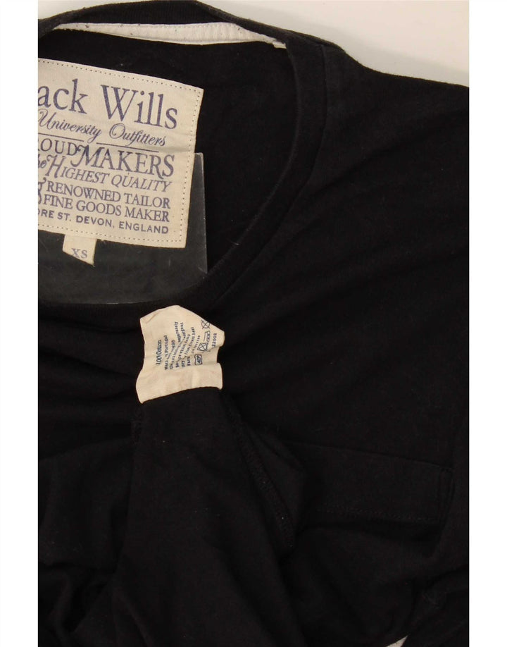 Jack Wills Ανδρικό μακρυμάνικο μπλουζάκι XS μαύρο βαμβακερό