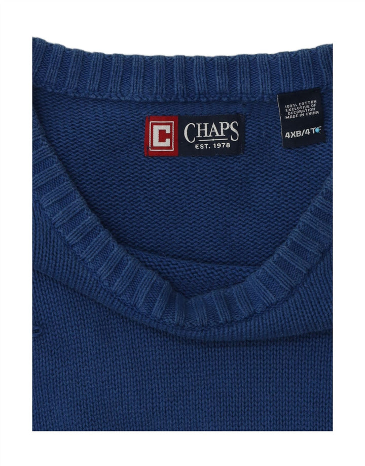 Ανδρικό πουλόβερ Chaps Big Crew Neck Jumper 4XL Μπλε βαμβακερό