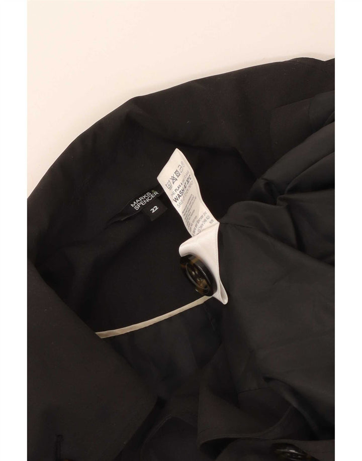 Marks & Spencer Γυναικεία καμπαρντίνα UK 22 3XL Μαύρος Πολυεστέρας