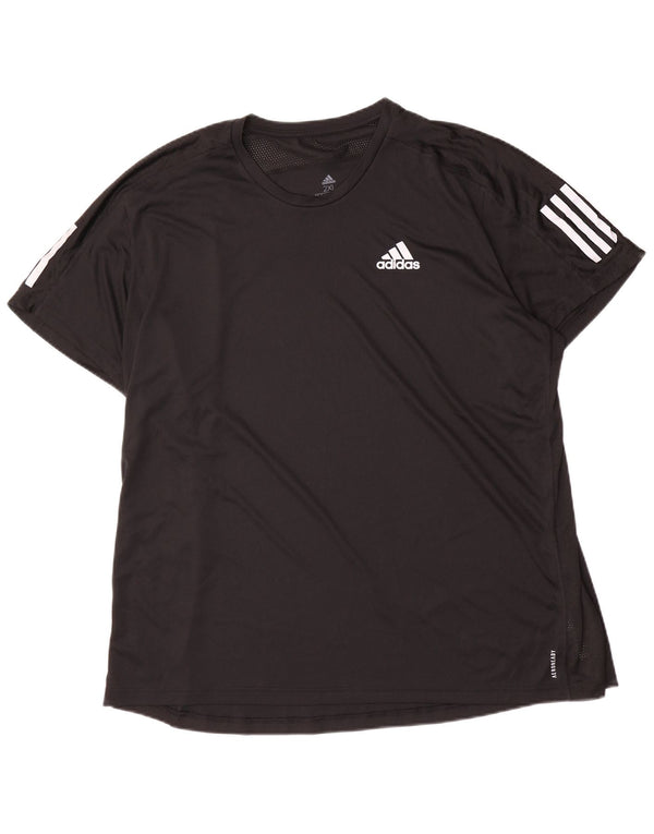 ADIDAS Mens Aeroready T-Shirt Top 2XL Black Polyester